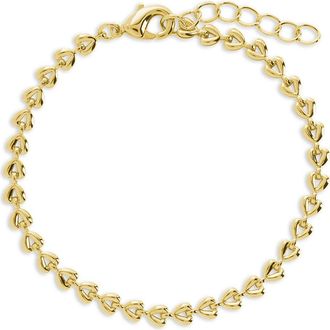 Sterling Forever Blake Heart Chain Bracelet in Gold at Nordstrom Rack