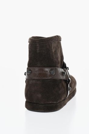 Balenciaga Stivaletti in Suede ALASKA con Dettaglio Borchiato Balenciaga