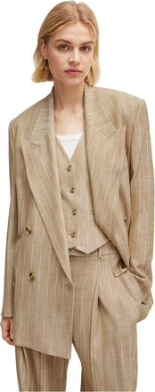 HUGO BOSS Womens Relaxed Fit Blazer Jacket in Open Misc - Multicolour - Size 14 UK