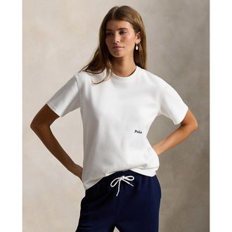 Ralph Lauren T-shirt met korte mouwen en ronde hals, groot logo op de rug