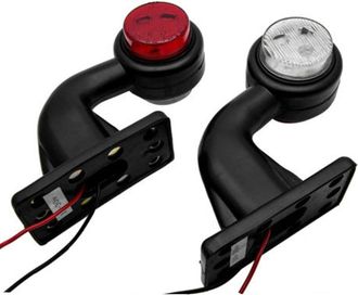 OEM Juego De 2 Luces De Posici&oacute;n Laterales, 6 Led, 12v, 6 Led De Goma Para Remolque, Cami&oacute;n, Furgoneta