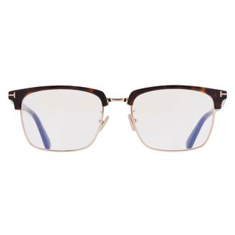 Tom Ford Blue Light Block Square Mens Eyeglasses FT5801-F-B 052 56