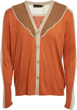 Etro 2000s vest met su&egrave;de afwerking - Oranje