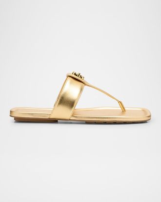 Marc Jacobs The Dual T Metallic Sandals