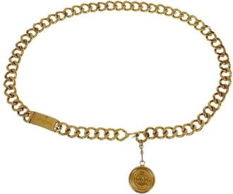 Chanel Pre-owned Metalen Riem - Dames - Vintage Accessoires - Geel - ONE Size - Vintage