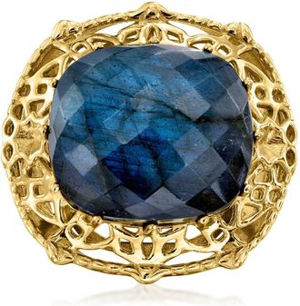 Ross-Simons Labradorite Ring in 18kt Gold Over Sterling