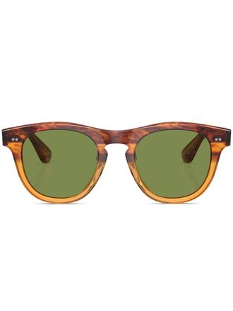 Oliver Peoples Occhiali da sole tondi Rorke - Marrone