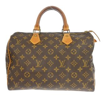 Louis Vuitton Speedy Handbag Monogram Canvas Brown Canvas Handbag (Pre-Owned)