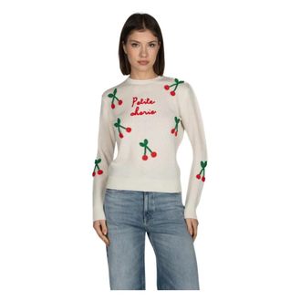 MC2 Saint Barth New Queen Sweatshirt - Dames - Ronde hals truien - Veelkleurig - L - Wol - Truien & Vesten