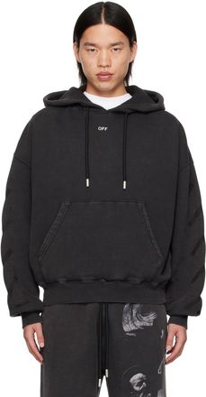 パーカー・フーディ OFF WHITE Men Hoodies OMBB034T22FLE0024572 Black Buy Off-White Industrial Over Hoodie 'Black/White