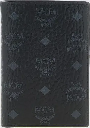 MCM Bifold Wallet in Coated Cotton with Allover Logo Print