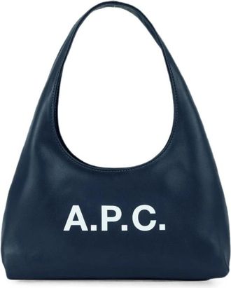 A.P.C. Baby Ninon Schoudertas - Dames - Schoudertassen - Blauw - ONE Size - Nylon - Tassen