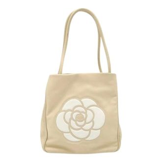 Chanel Pre-owned Camellia Schoudertas - Dames - Pre-owned - Beige - Maat: ONE Size Leer