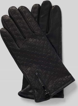 Joop Handschuhe aus Ziegenleder mit Riemen und Druckknopfverschluss in Black, Gr&ouml;&szlig;e XL