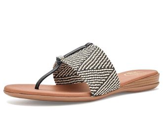 Andr&eacute; Assous Nice Woven Womens Shoes Natural/Black : 10 M, Textile