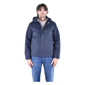 K-Way Jacko Twill Marmotta Jas - Heren - Jassen - Blauw - Maat: L Poliester