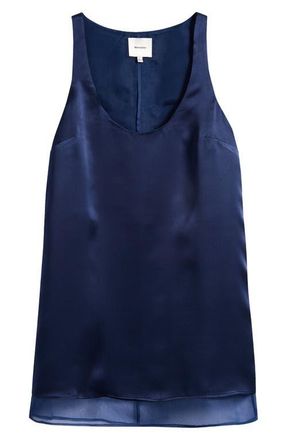 Reformation Idra Scoop Neck Silk Dress in Navy at Nordstrom, Size X-Small