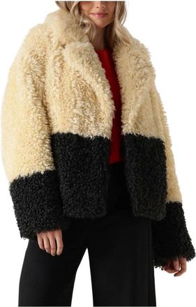 Stand Studio Stand Studio, Jassen, Dames, Veelkleurig, S, Beige Teddy Jas voor Vrouwen