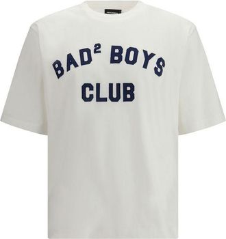 Dsquared2 Mens Cotton Graphic Print Logo T-shirt - White - Size X-Large