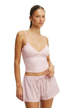 Cotton On Womens Dreamy Soft Lace Triangle Cami in Pink Kiss at Nordstrom, Size Xx-Small