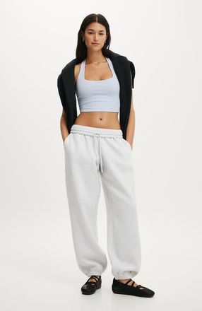 Cotton On Womens Active Plush Boyfriend Jogger in Cloudy Grey Marle at Nordstrom, Size Xx-Small