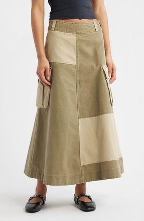 Damson Madder Marcelle Barn Midi Skirt in Olive at Nordstrom, Size 16 Us