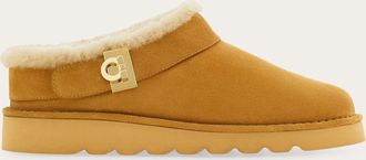 Ferragamo Women Merino lined chunky mule Beige Size 10.5