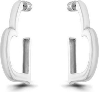 Christian Siriano Heart Hoop Earrings in Silver at Nordstrom Rack