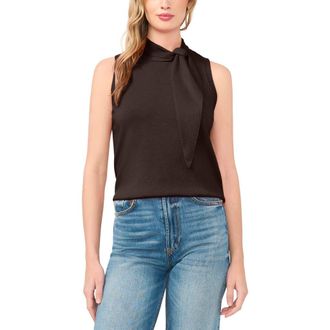 CeCe by Cynthia Steffe Tie Neck Sweater Tank in Delicioso at Nordstrom, Size X-Large
