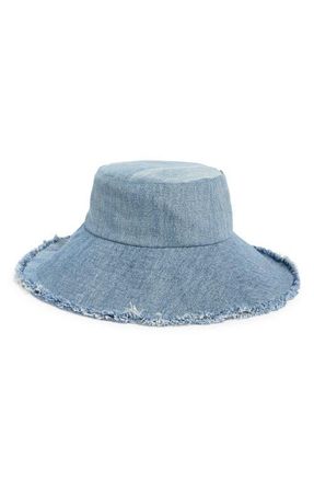 Treasure & Bond Fray Edge Denim Bucket Hat at Nordstrom