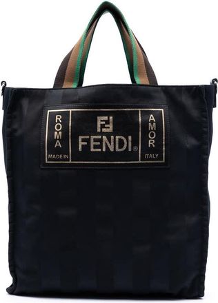 Fendi Pre-owned Fendi Pequin Nylon Roma Amor Tote Ladies FNQJ7QI8U79M7C3D