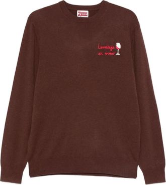 MC2 Saint Barth embroidery-detail sweatshirt - men - Fabric - L - Brown