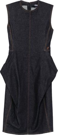 Jacquemus Sculptural Black Midi Dress with Exaggerated Side Panels
