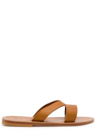 K.Jacques Kalomira Cut-out Leather Sandals - Brown - 38 (IT38 / UK5)