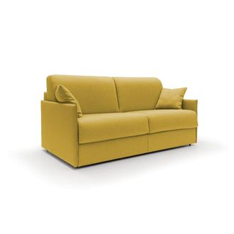 Divani.Store Sof&aacute; cama convertible en tela impermeable 149 cm amarillo
