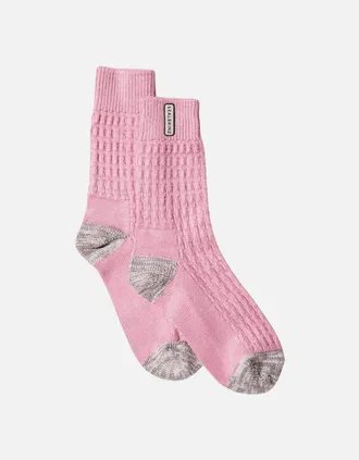Sealskinz Mens Sealskinz Unisex Wroxham Bamboo Mid Length Socks - Pink - Size: 8/5/5.5/6/7/6.5/7.5/4/2.5/4.5/3.5/3