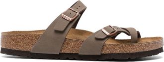 Birkenstock Mayari sandals - unisex - Calf Leather/Rubber/Calf Suede - 39 Regular - Brown