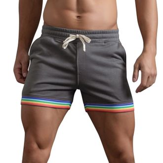 Generic Pride Shorts for Men Pride Month Rainbow Shorts Summer Casual Loose GayLgbtqi+Boxer Brief Activewear Bottoms Novely BoxerOutfitsParade Outfits Holiday