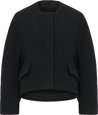 Proenza Schouler Melton wool boxy jacket - women - Nylon/Alpaca/Virgin Wool - 10 - Black