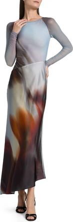 Significant Other Sofiya Long Sleeve Maxi Dress In Lucid Bloom