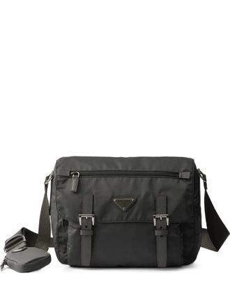 Prada logo-detail cross body bag - Grey