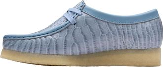 Clarks (WMNS) Clarks Wallabee Croc Powder Blue 26180681