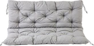 OEM Coj&iacute;n Acolchado Para Muebles De Jard&iacute;n, Para Banco De 3 Plazas Con Respaldo, Aprox. 150 X 98 X 8 Cm, Gris
