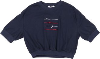 Msgm Cropped Jersey T Shirt Girl