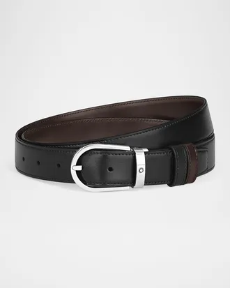 Montblanc Horseshoe Reversible Leather Belt
