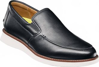 Florsheim Mens Launch Moc Toe Venetian Slip On In Black Multi