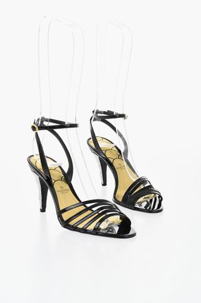 Valentino Patent Leather Sandals with Jewel Heel 10cm Valentino