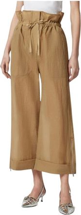 Pinko Pinko, Broeken, Dames, Beige, M, Polyester, Somebody Pantalone Ripstop