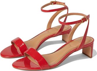 Vince Camuto Lylah Kitten Heel Ankle Strap Sandals Womens Sandals Salsa : 8.5 M, Leather/Rubber