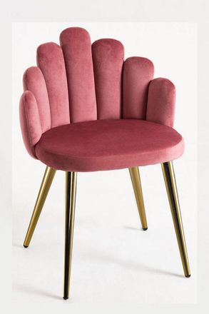 Regalos Miguel Sillas Comedor - Silla Hand Gold Terciopelo - Rosa